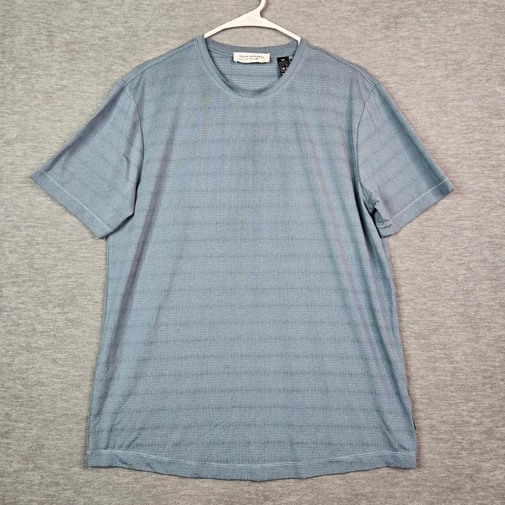 Projek Raw Tech Apparel Mens Blue Perforated Short Sleeve T-Shirt Size M